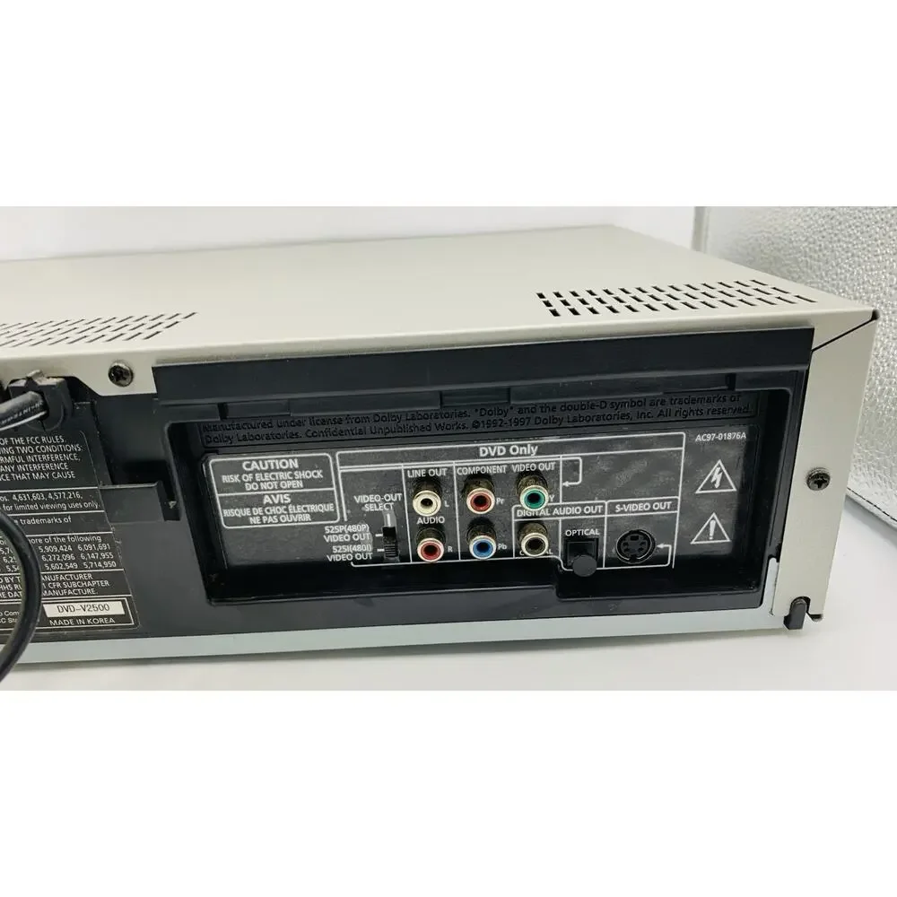 Samsung DVD-V2500 VHS DVD Combo 4 Head Hi-Fi S-Video Optical 480P 480I Recorder